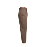 Women Summer Solid Straight Pants