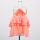 Women ruffled Halter Neck sleeveless suspender top