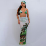 Women Printed Bikini Swimwear (without Headband)