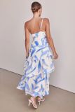 Women Summer One-shoulder strap print dress
