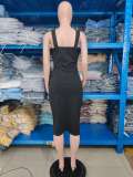 Women summer elegant sleeveless slit dress
