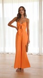 Women casual lace strap jumpsuit