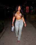 Women Fashion Double Waist Cargo Denim Trousers