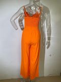 Women casual lace strap jumpsuit