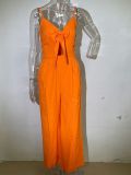 Women casual lace strap jumpsuit