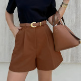 Women Casual Solid Shorts