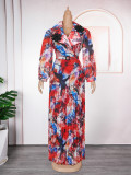 Plus Size Print Women's Fashion Dress
