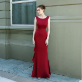 Backless Sequined Fishtail Gown Formal Event Dress