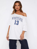 Women's Summer Trend Letter Print Short Sleeve T-Shirt