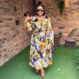 Plus Size Print Women's Fashion Dress