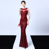 Sleeveless Fishtail Wedding Dress Bridal Evening Gown