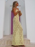 Summer Sexy Lace See-Through Strapless Dress for Women