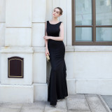 Backless Sequined Fishtail Gown Formal Event Dress