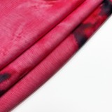 Fashion Sexy Contrast Print Strap Slim Waist Bodycon Dress for Women