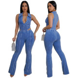 Fashion Women's Sexy Slim Sleeveless Two Piece Pants Set