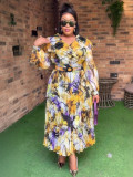 Plus Size Print Women's Fashion Dress