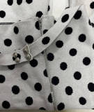 Black and White Polka Dot Low-Back Halter Neck Slim Waist Short Dress for Summer