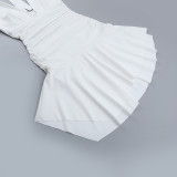 Fashion Deep V Slim Waist Asymmetric Hem Dress