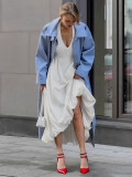 White Sexy Sleeveless Halter Neck Dress Fashion A-Line Maxi Dress for Women