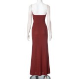 Women's Summer Strapless Low-Back Gathered Bodycon Sexy Dress