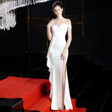 Sparkling Sequined Fishtail Gown Long Elegant Dress for Wedding & Events
