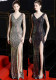 Elegant Long Sequin Fishtail Evening Dress Formal Party Gown for Women