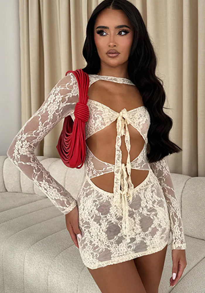 Women Clothing Summer Sexy Low Cut off Neck Strap Slim Fit Waist Controlled Slimming Dress