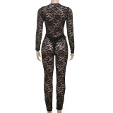 Winter Women Sexy V-Neck Long Sleeve Top & Slim Trousers Set