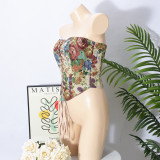 Summer Slim Lace-Up Low-Back Irregular Strapless Top for Women