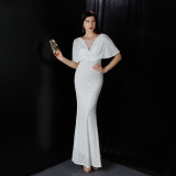 Asymmetrical Short Front Long Back Evening Dress Dance & Party Sequined Gown