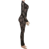 Winter Women Sexy V-Neck Long Sleeve Top & Slim Trousers Set