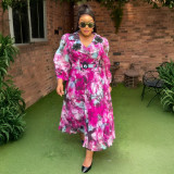 Plus Size Print Women's Fashion Dress