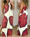 Summer Printed Fashion Chic Sleeveless Women Sexy Slim Dress