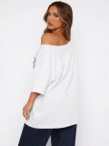 Women's Summer Trend Letter Print Short Sleeve T-Shirt