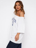 Women's Summer Trend Letter Print Short Sleeve T-Shirt