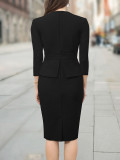 Career Dresses for Formal Occasions for Women in All Seasons  Chic Slim A-Line Fashion Dress