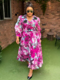 Plus Size Print Women's Fashion Dress