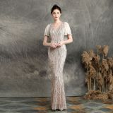 Fringed Sequin Fishtail Formal Party Elegant Chic Evening Dress for Formal Parties