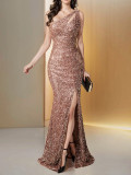 Luxury Long Dress Sexy Elegant Sequin Evening Dress for Formal Party & Cocktail Events