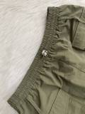 Women's Pocket Zippered Solid Color Sexy Mini Skirt