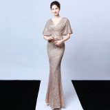 Asymmetrical Short Front Long Back Evening Dress Dance & Party Sequined Gown