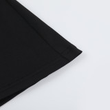 Chic Off-Shoulder Slit Dress Spring Slim Long Dress for Women