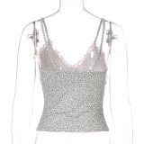 Women's Summer Sexy V-Neck Leopard Print Camisole Top