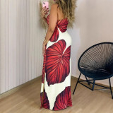 Summer Printed Fashion Chic Sleeveless Women Sexy Slim Dress