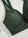 Women Bikini Mesh Drawstring Sexy Two Pieces Swimwear