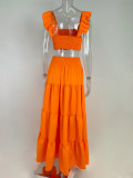 Women spring Career sexy suspender top and Skirt Casual two-piece set