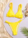 Women Bikini Solid Halter Neck Lace Starfish Sexy Two Pieces Swimwear