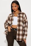Women Fall and Winter Plaid Patchwork Shirt
