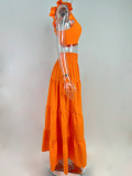 Women spring Career sexy suspender top and Skirt Casual two-piece set
