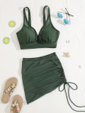 Women Bikini Mesh Drawstring Sexy Two Pieces Swimwear